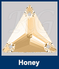 Preciosa Triangle Sew On Crystal Honey